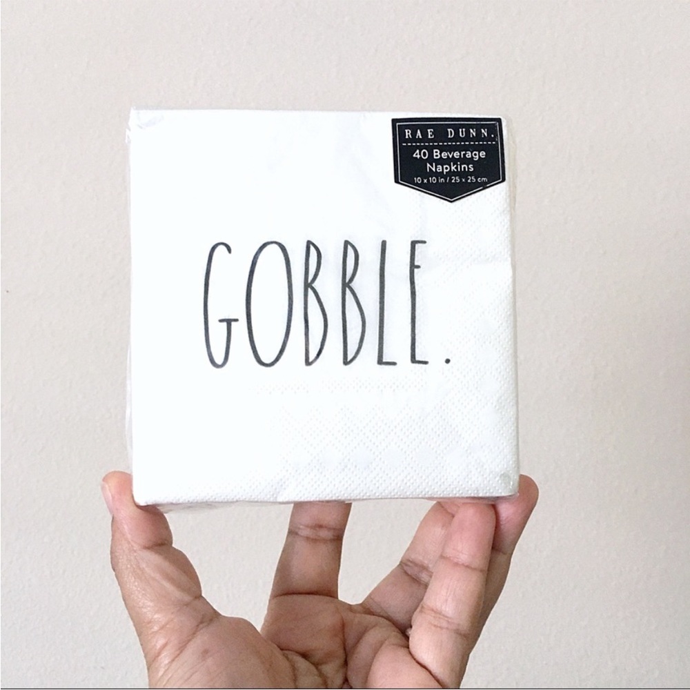 RAE DUNN 40 Piece GOBBLE Beverage Napkins